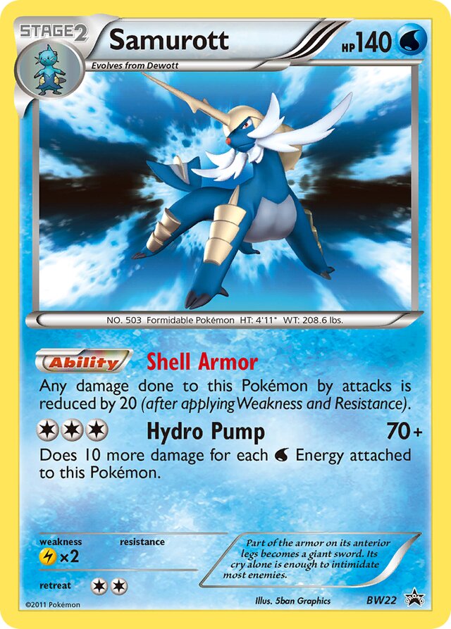 Samurott BW Black Star Promos BW22 PROMO
