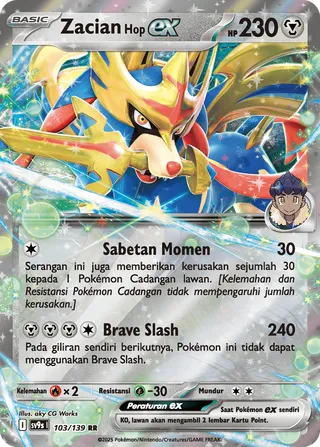 Hop's Zacian ex (Bonds of Destiny 103/139)