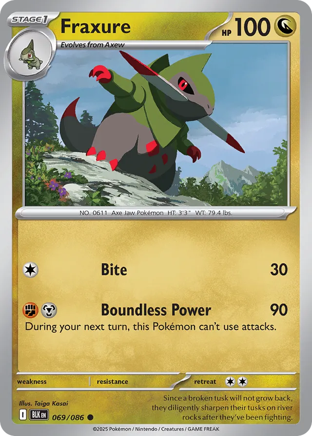 Fraxure Black Bolt 069/086 Common