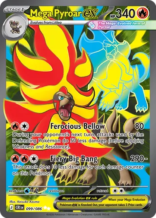 Mega Pyroar ex (Chaos Rising 099/086)