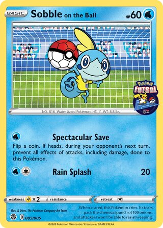 Sobble on the Ball (Pokémon Futsal 005/005)