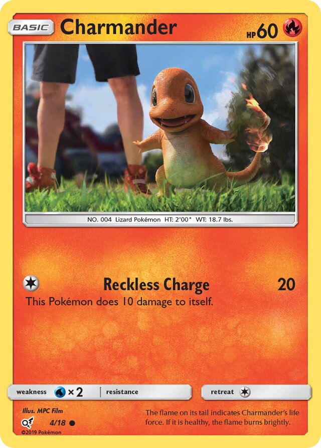 Charmander Detective Pikachu 4/18 Common Holo