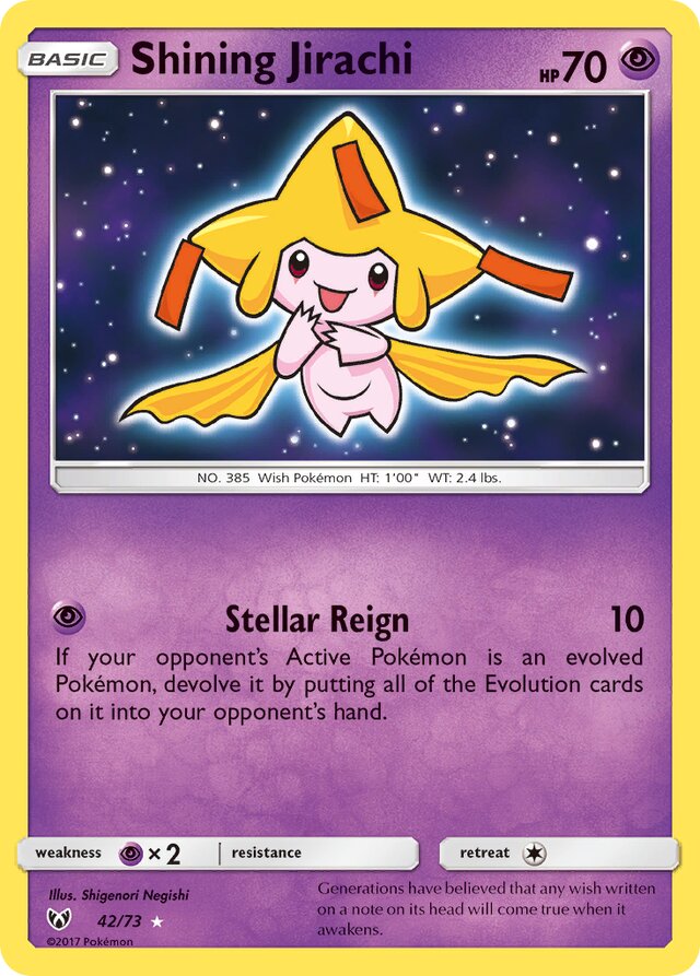 Shining Jirachi Shining Legends 42/73 Rare Shining