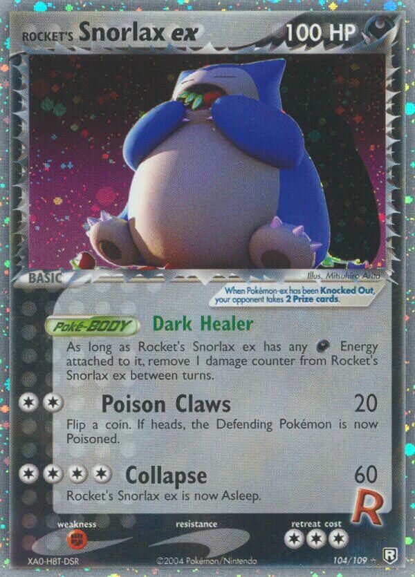 Rocket's Snorlax ex Team Rocket Returns 104/109 Rare Holo ex