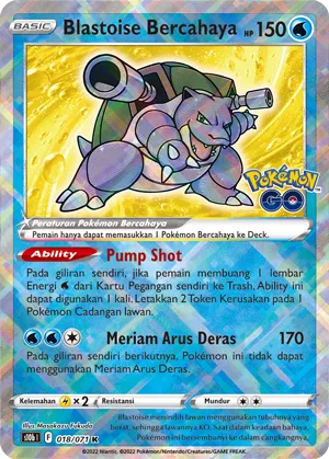 Radiant Blastoise (Pokémon GO 018/071)