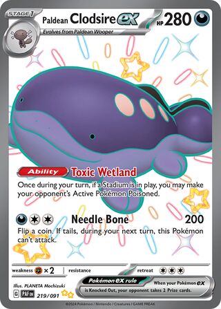 Paldean Clodsire ex (Paldean Fates 219/091)