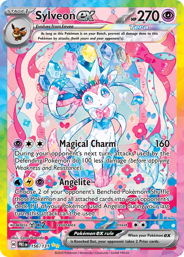 Sylveonex Prismatic Evolutions 156/131 Special Illustration Rare