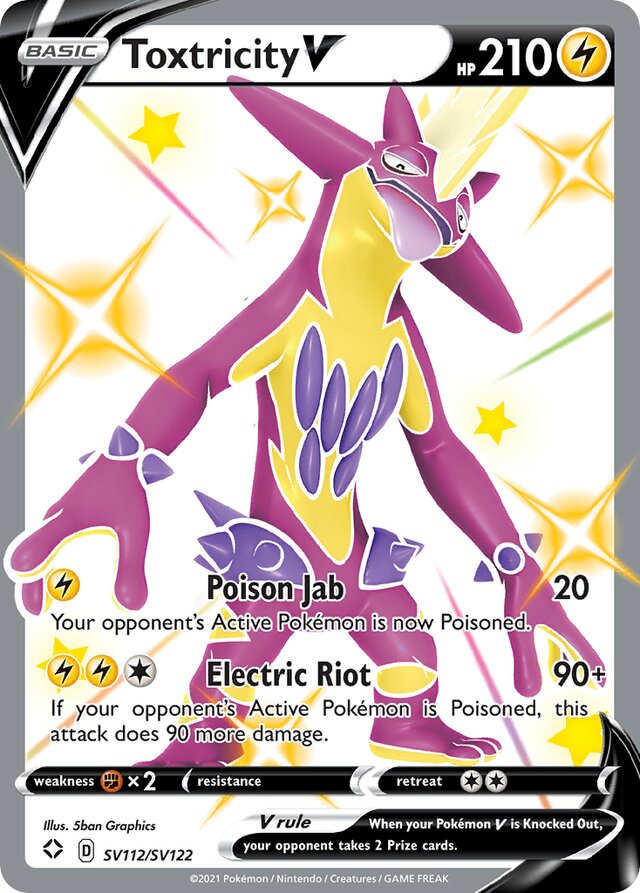 ToxtricityV Shining Fates SV112/SV122 Rare Shiny GX