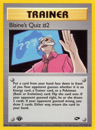 Blaine's Quiz #2 (Gym Challenge 111/132)