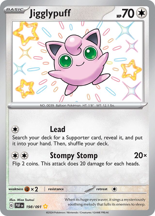 198/091 Jigglypuff PAF Shiny Rare