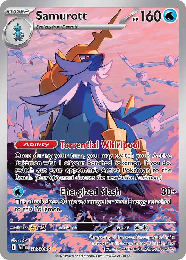 Samurott White Flare 107/086 Illustration Rare