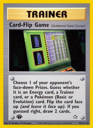 Card-Flip Game (Neo Genesis 92/111)