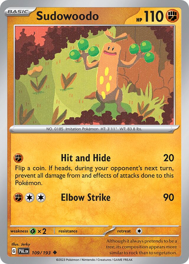 109/193 Sudowoodo PAL Uncommon