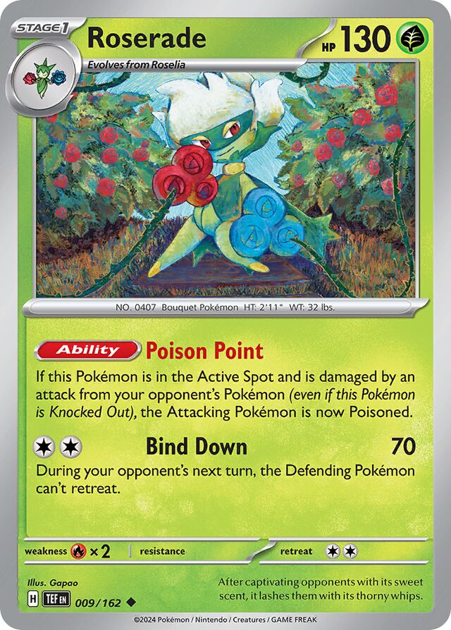 Roserade Temporal Forces 009/162 Uncommon