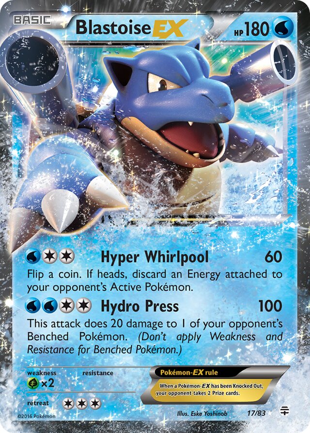 BlastoiseEX Generations 17/83 Ultra-Rare Rare
