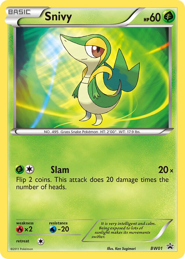 Snivy BW Black Star Promos BW01 PROMO