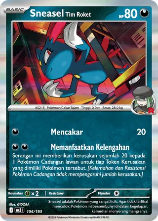 Team Rocket's Sneasel (MEGA Dream ex 104/193)