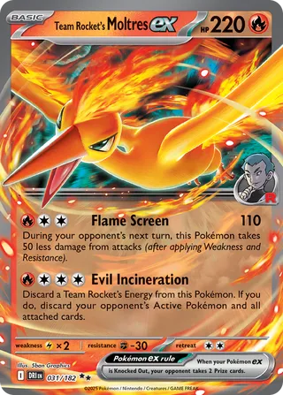 Team Rocket's Moltres ex (Destined Rivals 031/182)