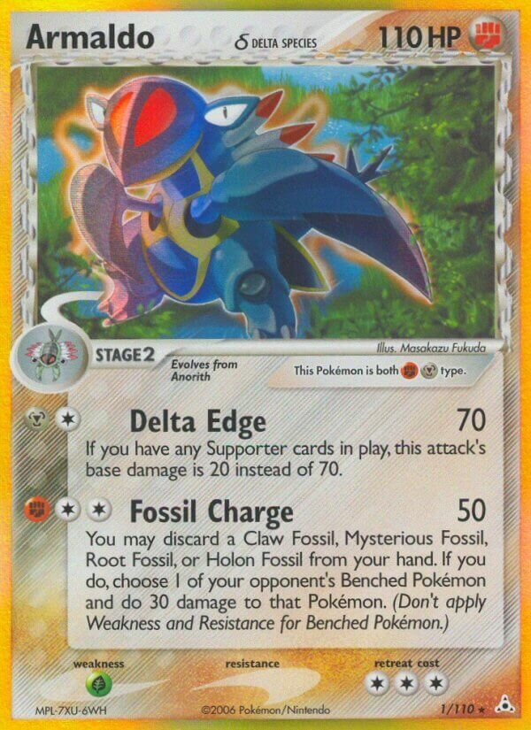 Armaldo (Delta Species) 1/110 3 EX HOLON PHANTOMS HOLO RARE LIGHTLY PLAYED PTCG
