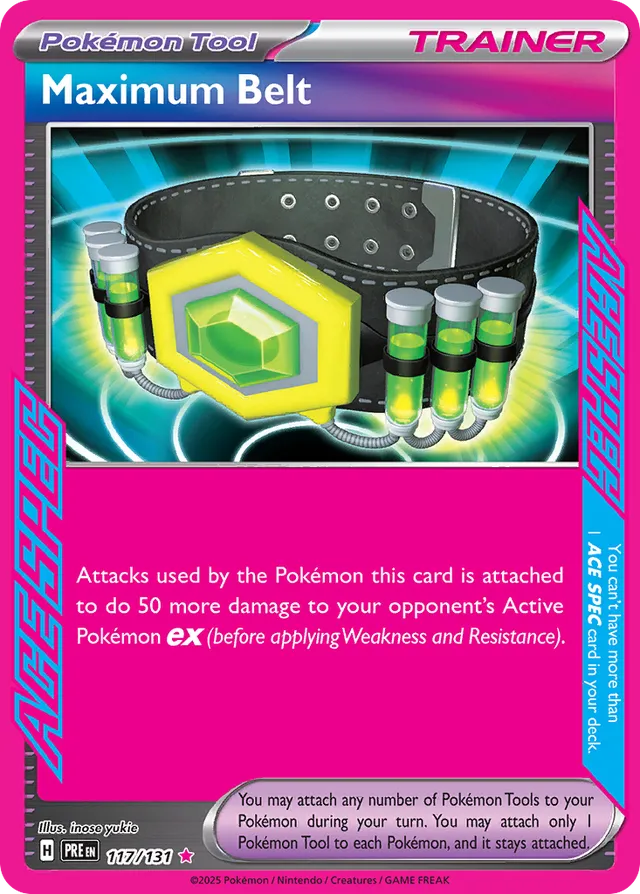Maximum Belt Prismatic Evolutions 117/131 ACE SPEC Rare