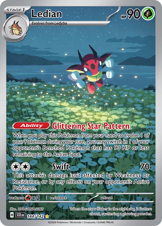 Ledian Stellar Crown 144/142 Illustration Rare