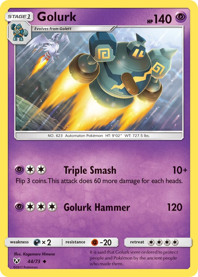 Golurk Shining Legends 44/73 Uncommon