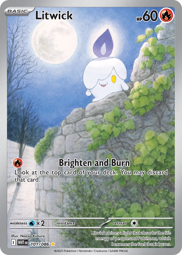 Litwick White Flare 101/086 Illustration Rare