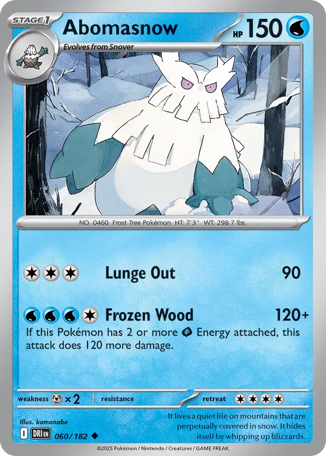 Abomasnow Destined Rivals 060/182 Uncommon
