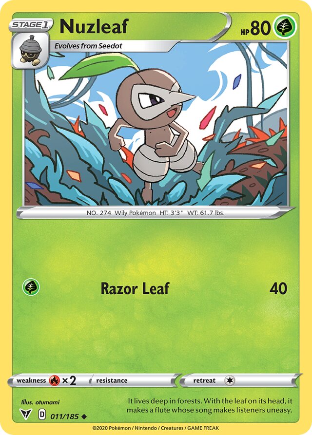 011/185 Nuzleaf VIV Uncommon