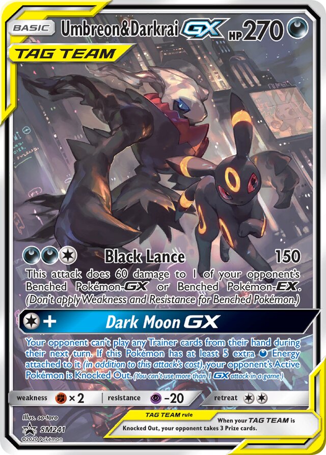 Umbreon & DarkraiTag Team GX SM Black Star Promos SM241 PROMO
