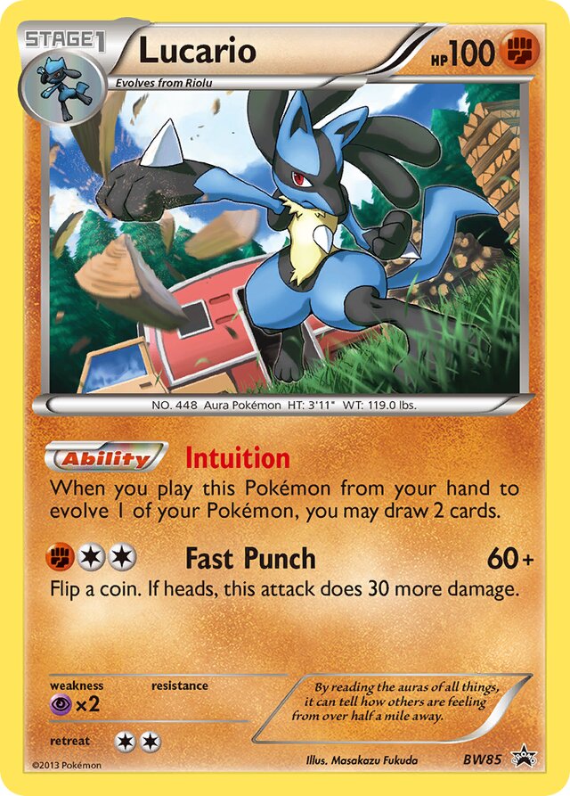 Lucario BW Black Star Promos BW85 PROMO