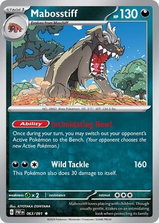 RE ARRIVAL/再入荷 Fates (Paldean Mabosstiff 063/091) TCG – TCG) (International 語学・辞書・学習参考書