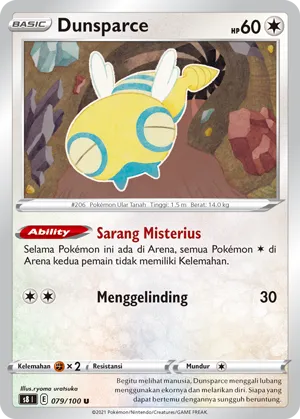 Dunsparce (Fusion Arts 079/100)