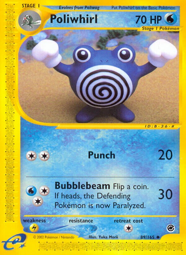 89/165 Poliwhirl EX Uncommon
