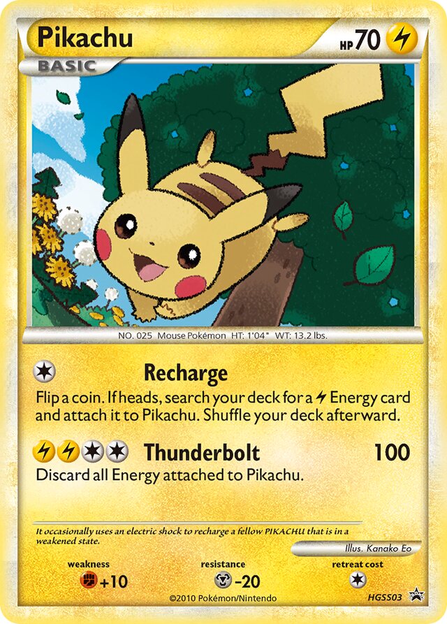 Pikachu HGSS Black Star Promos HGSS03 PROMO