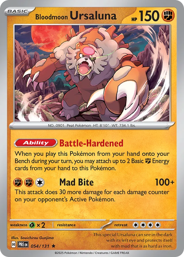 Bloodmoon Ursaluna Prismatic Evolutions 054/131 Rare