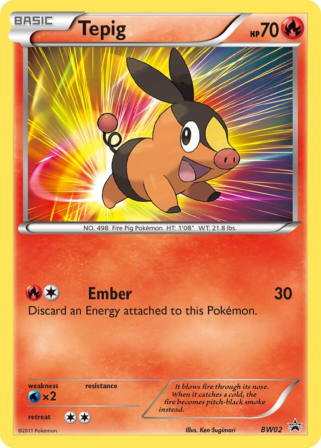 Tepig BW Black Star Promos BW02 PROMO
