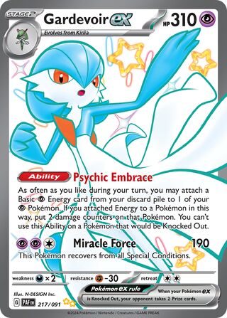 Gardevoir ex (Paldean Fates 217/091)