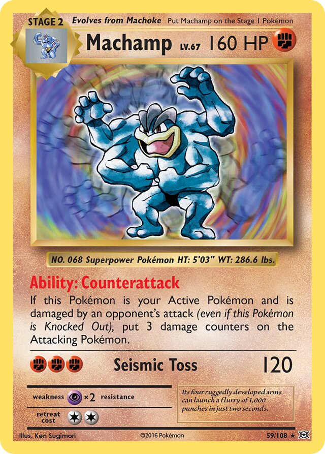 Machamp Evolutions 59/108 Rare Holo