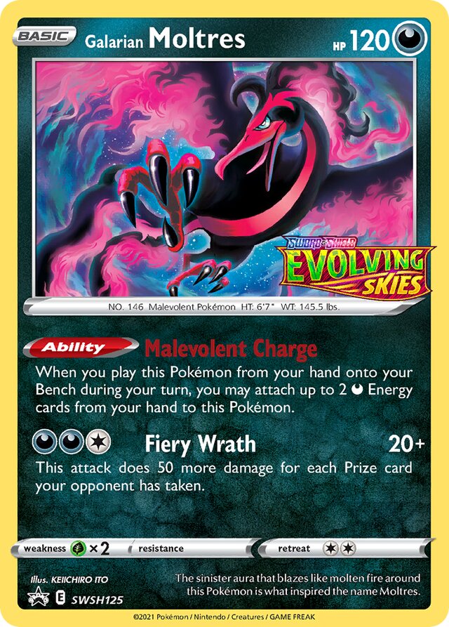 SWSH125 Galarian Moltres SSP PROMO