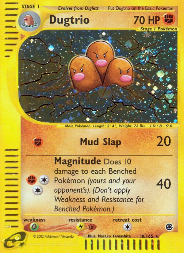 10/165 Dugtrio EX Rare Holo