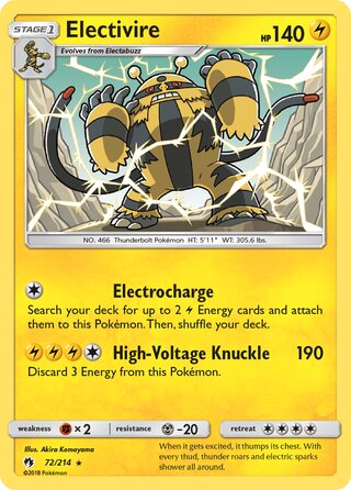 Electivire (Lost Thunder 72/214)