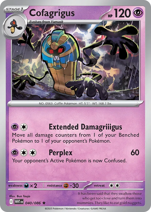 Cofagrigus White Flare 040/086 Rare