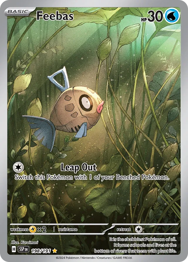 Feebas Surging Sparks 198/191 Illustration Rare