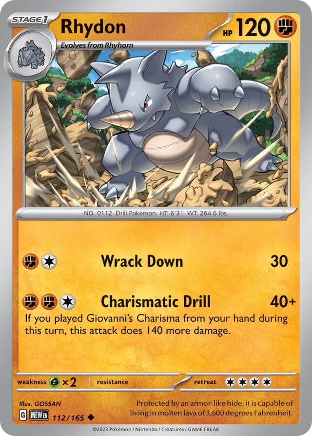 Rhydon 151 112/165 Uncommon
