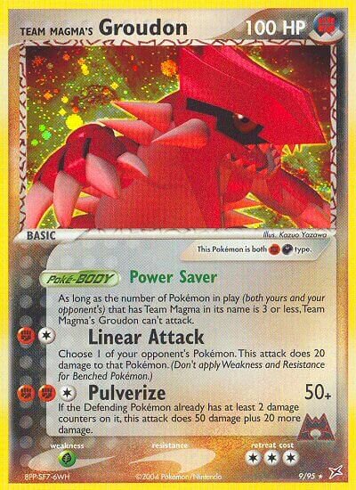 9/95 Team Magma's Groudon MA Rare Holo