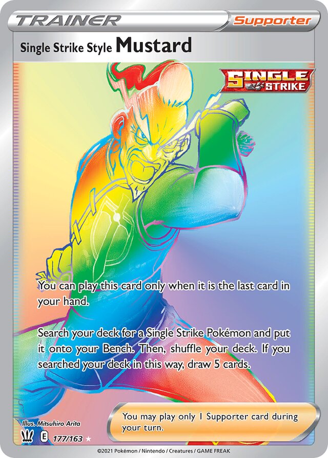 177/163 Single Strike Style Mustard BST Rare Rainbow