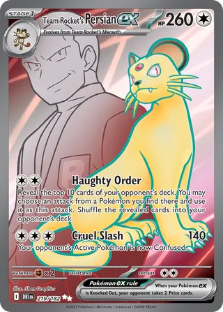 Team Rocket's Persian ex (Destined Rivals 219/182)