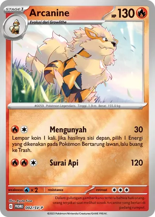Arcanine (Scarlet & Violet Promos 002/SV-P)