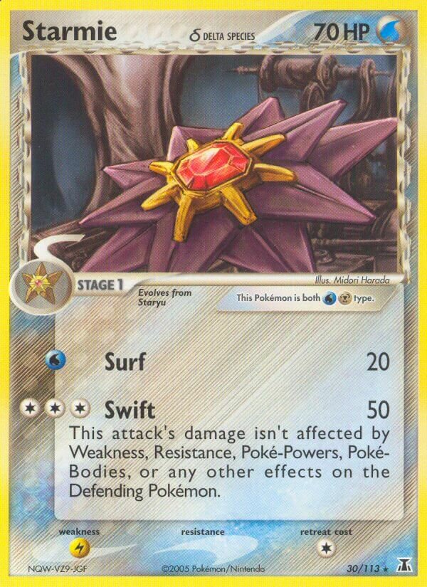Starmie (Delta Species) 30/113 3 EX DELTA SPECIES RARE PTCG